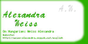 alexandra weiss business card